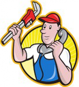 Plumber with wrench